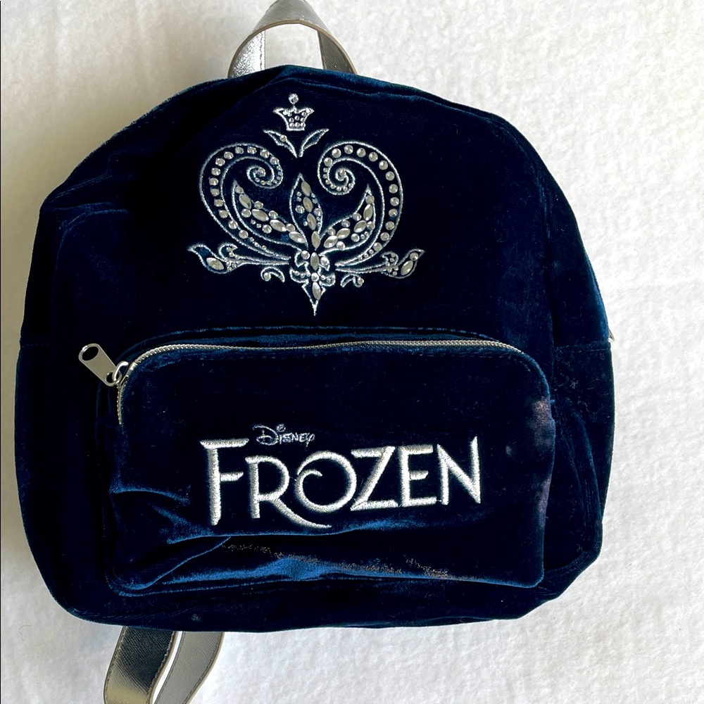 Disney Frozen Navy Velvet Backpack